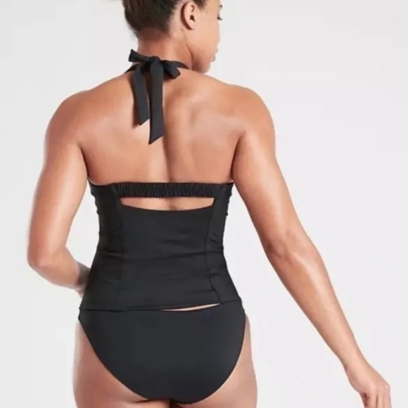 New Athleta Sculpted Halter Tankini Black 34B/C - Picture 2 of 6